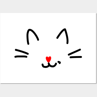 Cat Face Posters and Art